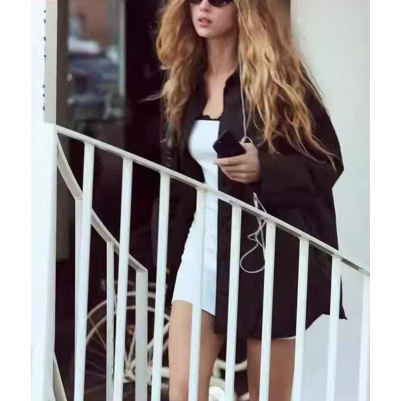 Summer New Women Clothes Design Sense Niche Waist Hugging Lace Stitching Sheath Sling Dress 2311707