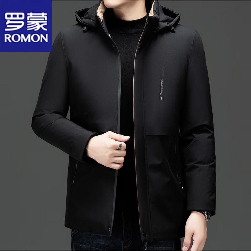 ROMON Мужская куртка с капюшоном в стиле business casual с утеплителем