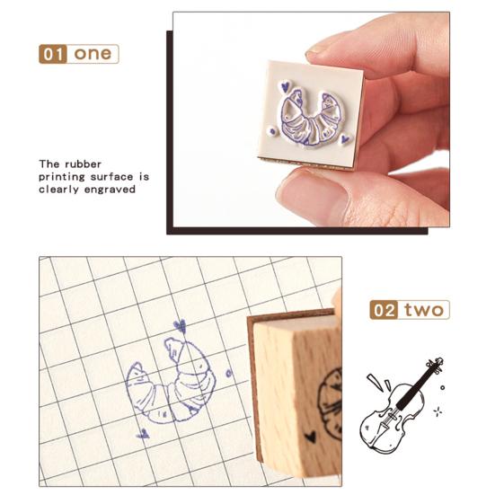 8 шт./Набор Деревянные и Резиновые Штампы Декоративные Деревянные Штампы Штампы на Тему Ретро Жизни для Скрапбукинга Открыток Конвертов DIY Поделок Планера Журнала