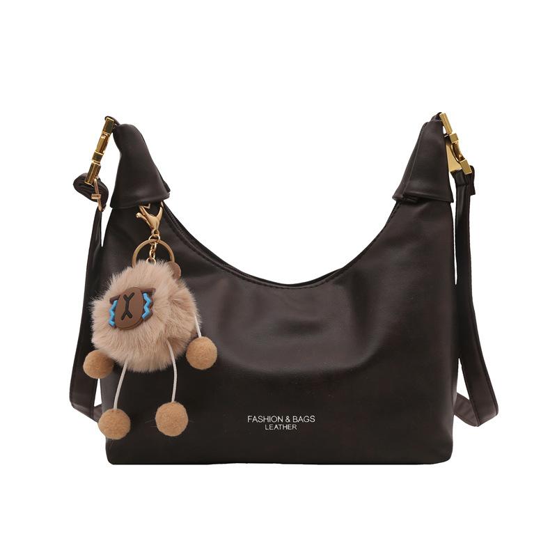 Ретро женская сумка 2025 новая осенняя мода мягкая поверхность сумка-пельмень высокая ценность одноплечевая сумка-мессенджер