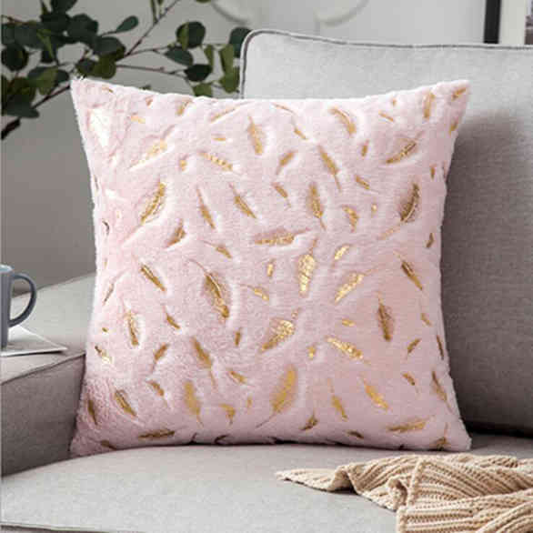 Короткий флисовый бронзовый плюшевый наволочка Зимняя теплая пушистая наволочка для сна Домашняя подушка-подушка Чехол на подушку 45*45см