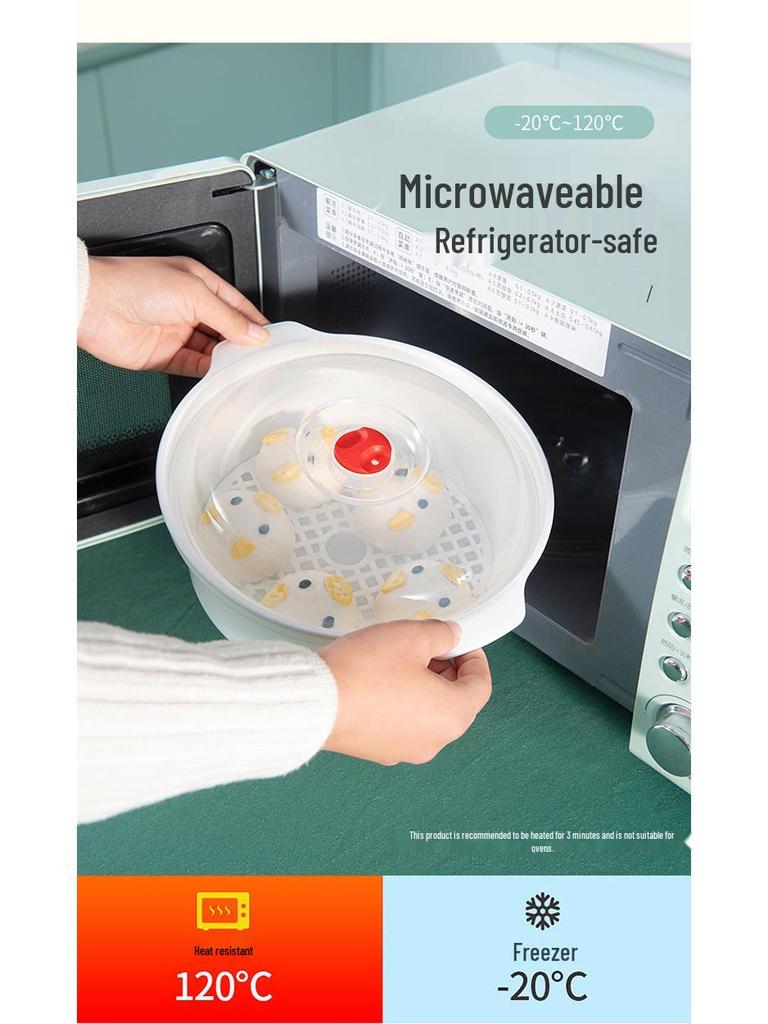 Plastic Soup Bowl with Lid - Microwaveable, Food-Grade, Fresh-Keeping Lunch Container