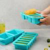 Silicone Freezer Tray with Lid Leak-proof Soup Freezer Container BPA-Free Space-saving