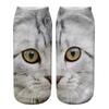 Realistic Cat Face Socks 3D Cat Print Animal Socks Breathable Funny Casual Socks Gag Gifts for Cat Lovers Men Women