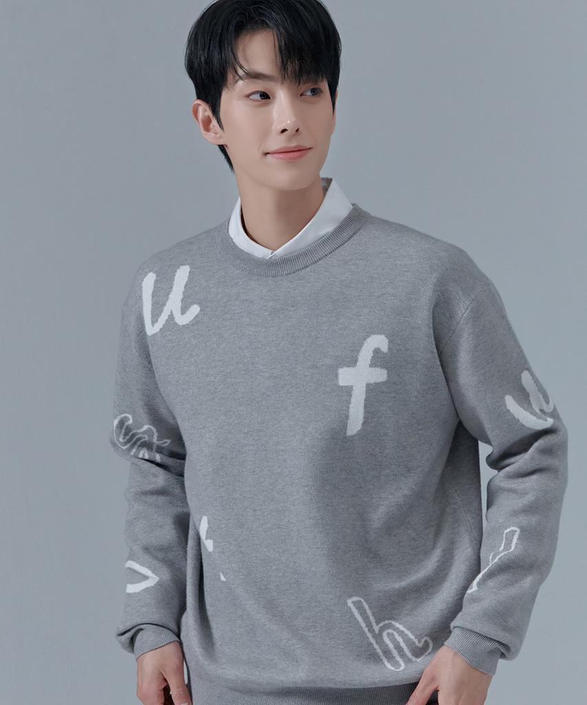 CHASECULT Men'S All-Over Lettering Sweater-Cfrk5213D0B