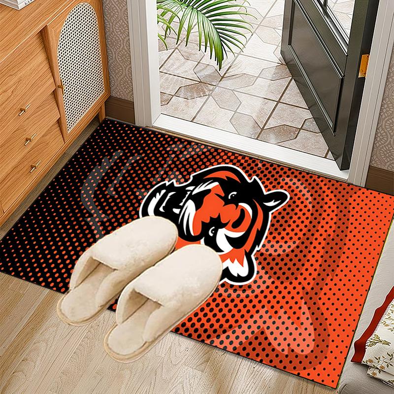 Cincinnati-Bengals Helmet Rug Office Carpet Non-Slip Mat, Chair Rug Floor Covering for Gaming, Bedroom, Living Room , Home Decor Christmas Gift