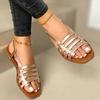 New Style Fashion Flat Round Toe Casual Sandals In The Summer of Women's Large Size 35-43 Sandals Women Sandalias Femininas