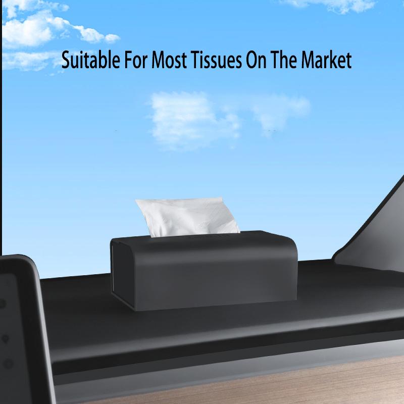 Car Tissue Box Storage Bag For Tesla Model 3 Y X S Hidden Behind Screen Napkin Paper Holder Hidden Silicone Tissue Holder Box