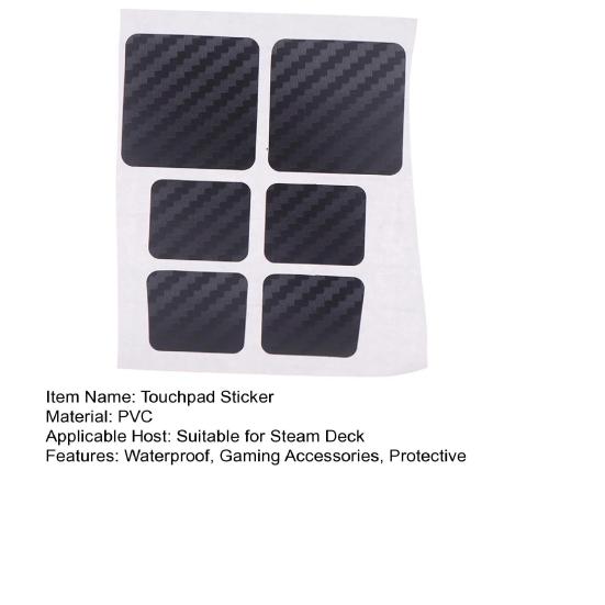 6Pcs/Set Touchpad Protective Sticker Compatible for Steam Deck Waterproof PVC Game Console Trackpad Protector Textured Skin Gaming Accessories