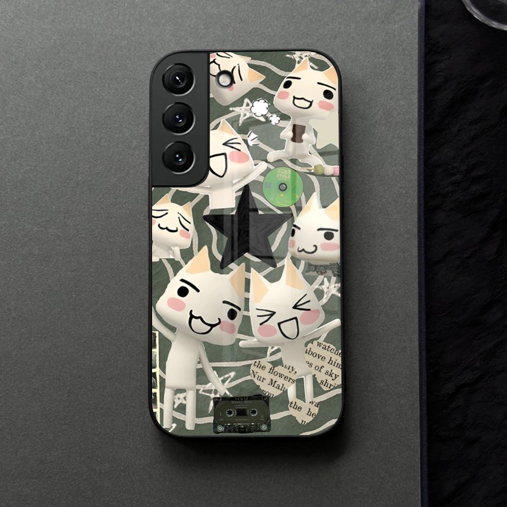 INS Милый Кот Торо Иноуэ Чехол для Телефона Стекло Для Samsung Galaxy S21 S26 S25 S22 S20 S24 S23 Ultra Fe Plus A16 A34 A54 A24 Чехол