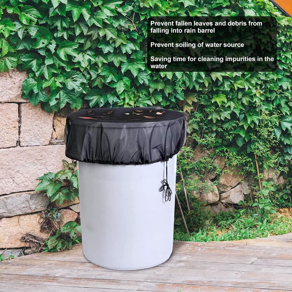 4PCS Fine Mesh Screen Rain Bucket Leaf Filter Water Collection Bucket Cover Outdoor Use