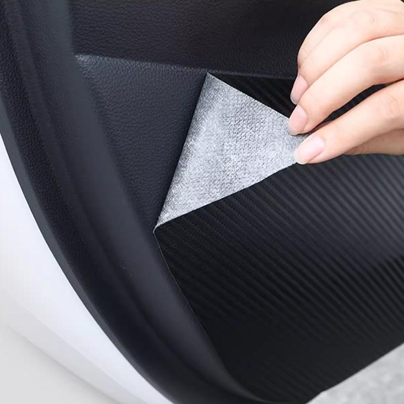Car Door Anti Kick Pad Carbon Fiber Leather Texture Anti Dirt Protective Sticker Auto Accessory For Geely Coolray 2024 2025