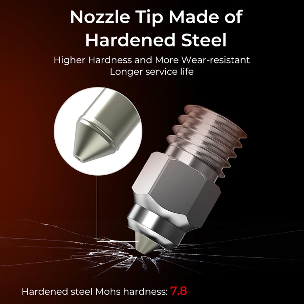 Creality Биметаллический комплект высококачественных насадок, 8 шт. Биметаллический материал, высокая термостойкость и