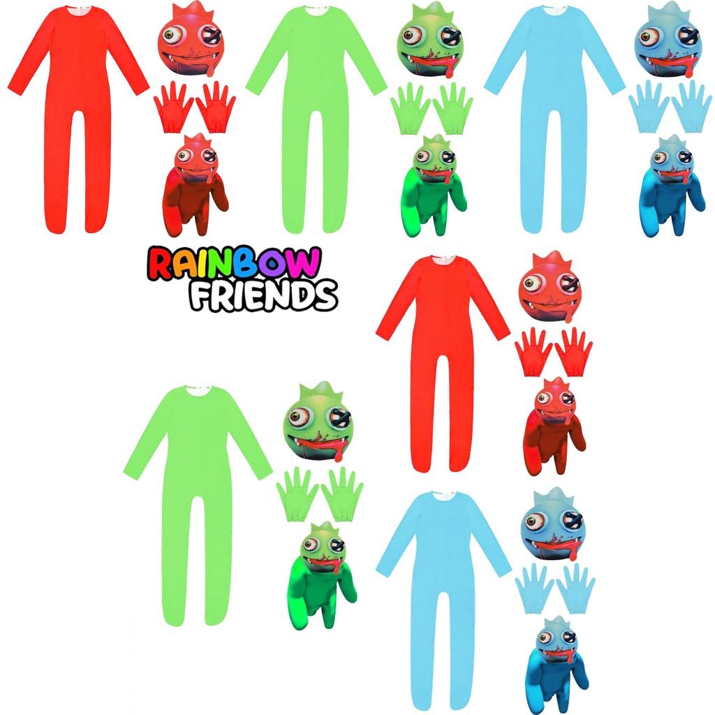 Яркий Костюм-комбинезон с маской Roblox Rainbow Friends для косплея детей