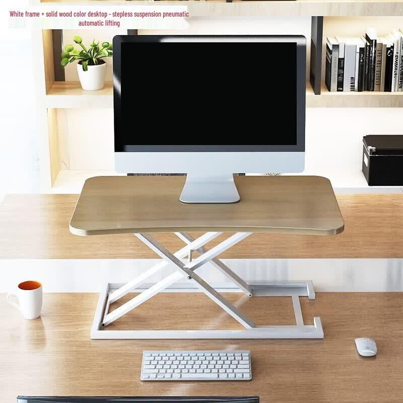 Homeglen Pneumatic Standing Desk Converter with Keyboard Tray