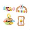 Wooden Rattle Set Musical Instruments Fine Motor Skill Hand Eye Coordination Rattles Bell