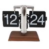 Retro Flip Clock Automatic Page Turning 12 Hours Battery Operated Mechanical Large Number Clock for