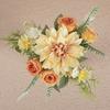 Plastic Artificial Dahlia Rose Flowers Realistic Fake Flowers  Living Room Decor