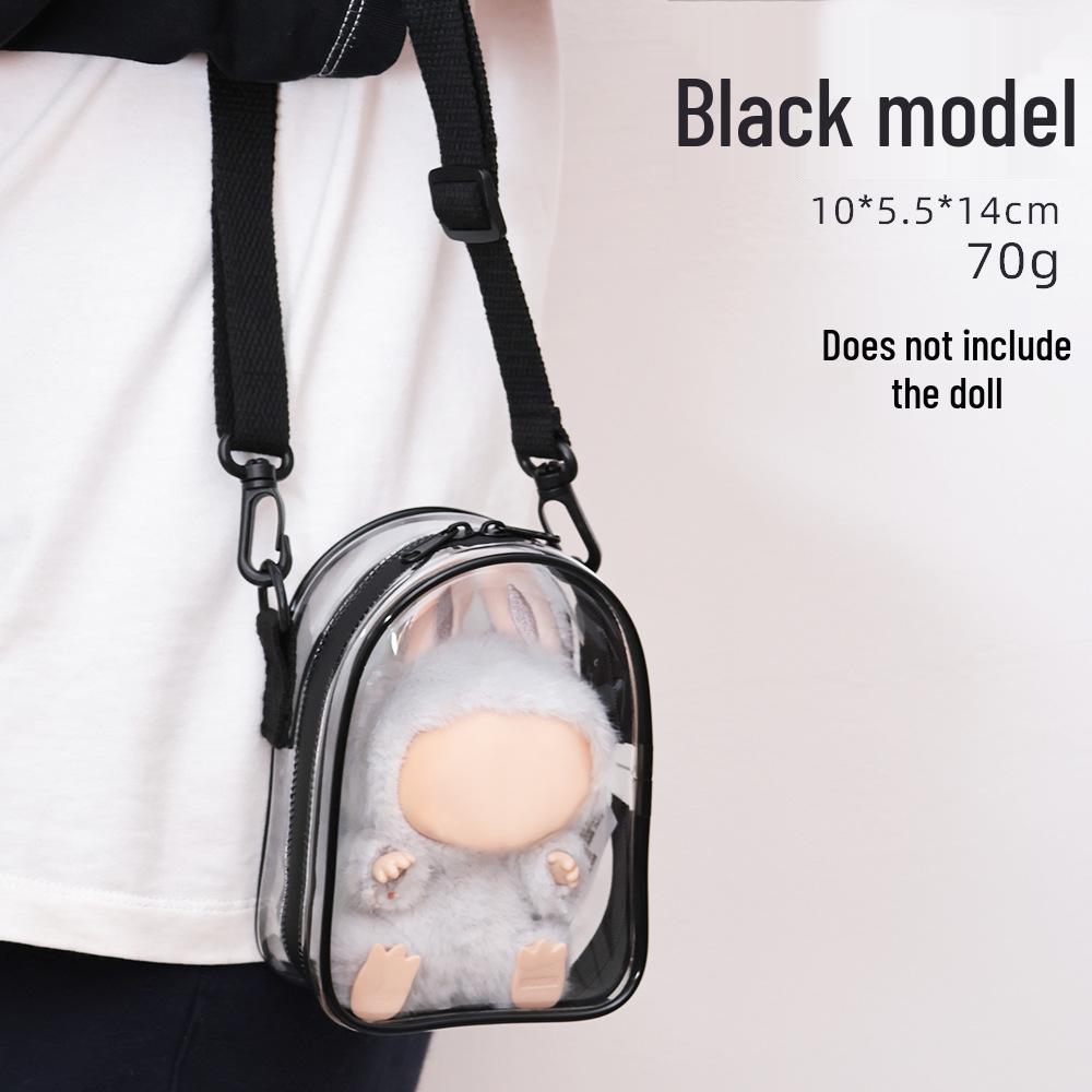 Labubu Sit Sit Party Второе поколение Прозрачная Ита Сумка-кроссбоди для коляски 14 см