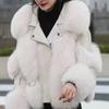 Winter New Imitation Fox Fur Women's Coat Thickened Locomotive Suit Toka Top