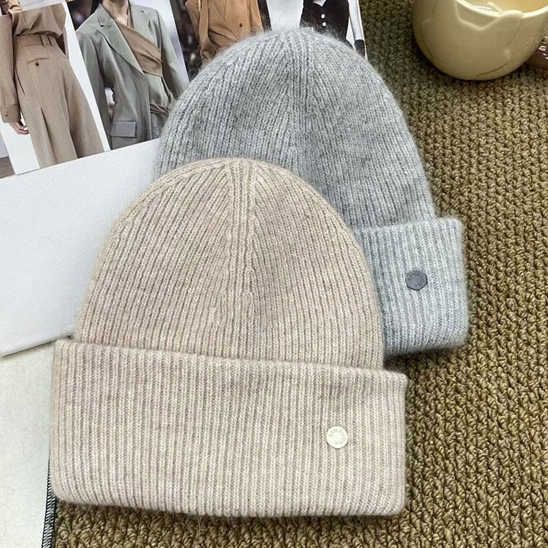 Mixed wool pullover hat Wool hat Women's autumn and winter versatile cold hat Warm knitted hat Ear protection Student hat Baotou hat