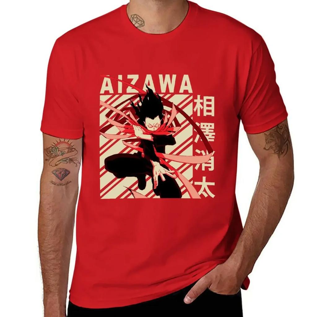 Aizawa Shota Vintage Art Tshirt New Edition Plain Unisexs Graphic Tshirts