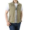 Men's Spring/Autumn Outdoor Stand Collar Vest for Fishing and Photography, Style 1906
