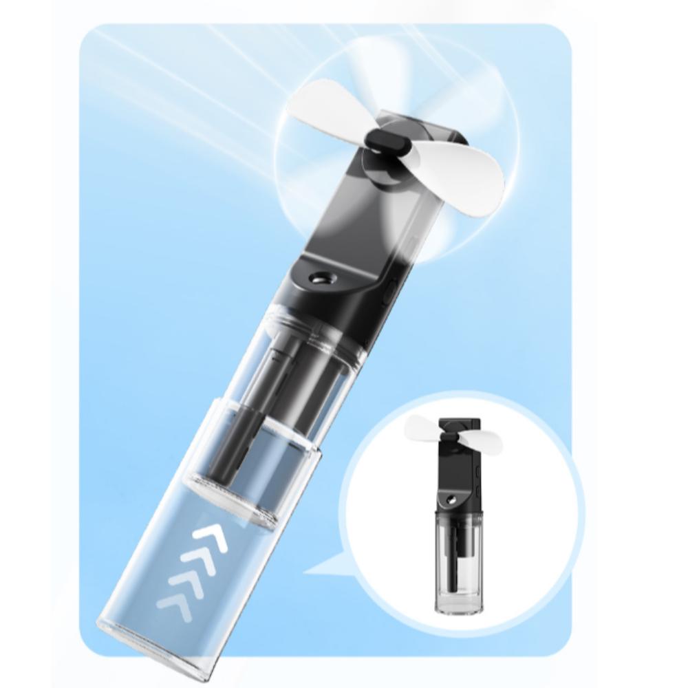 USB Rechargeable Handheld Portable Humidifier Fan Face Steamer Camping Cooling Fan  Travel