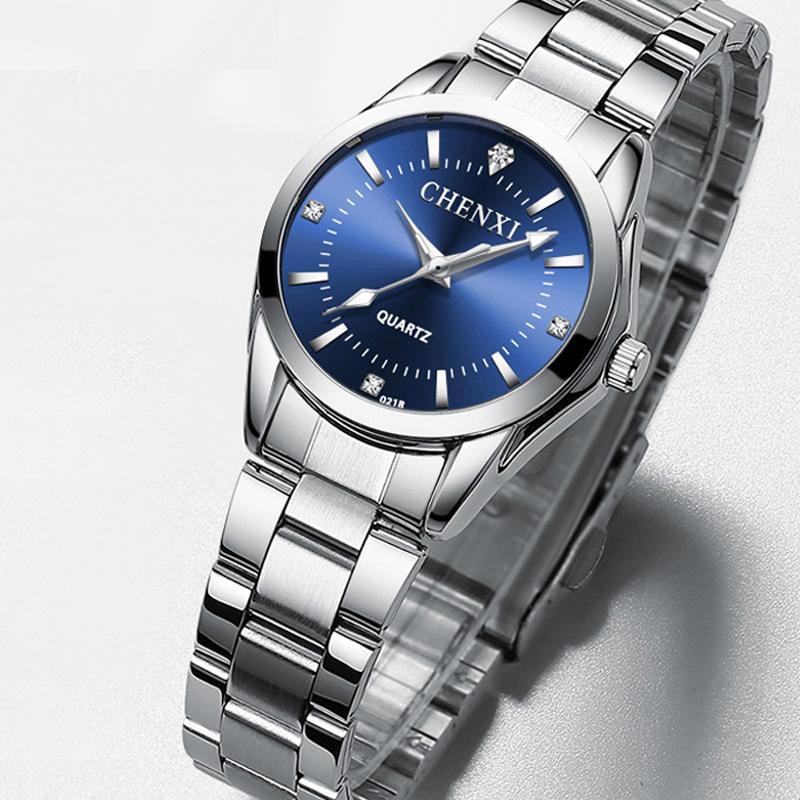 Fasinon Elegant Women Casual Watches Pink Rhinestone Simple Minimalism Lady Quartz Wristwatch 3ATM Waterproof CHENXI Brand Clock