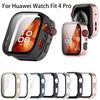 Full Protective Glass Case For Huawei Watch Fit 4 Pro Smartwatch Screen Protector Case Hard Cover Shell&Tempered Glass Film 2in1