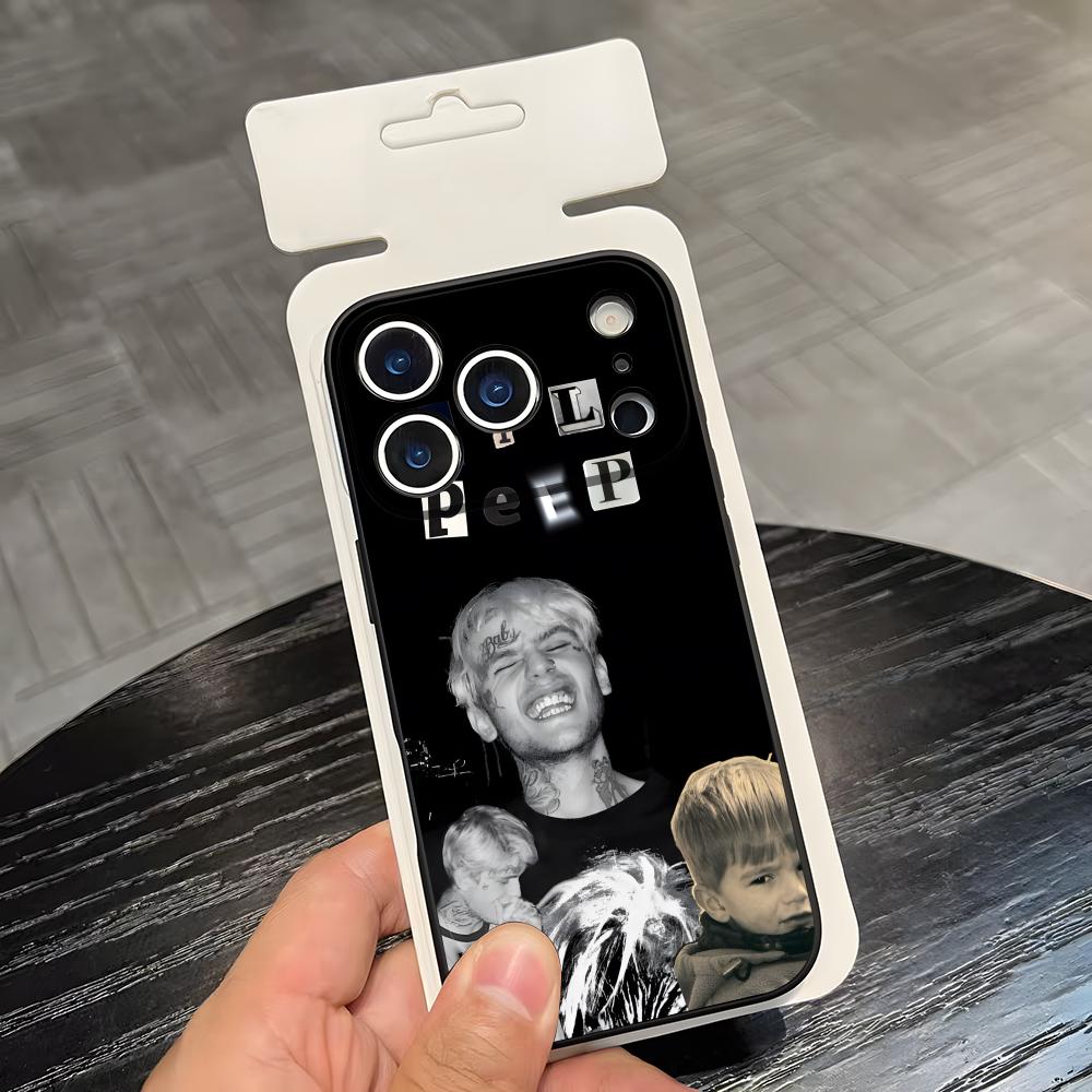Чехол для телефона L-Lil Peep в стиле аниме для IPhone 17 Air 16 E Pro Max 15 14 13 Mini 12 Pro 11 Max Plus Черный Мягкий