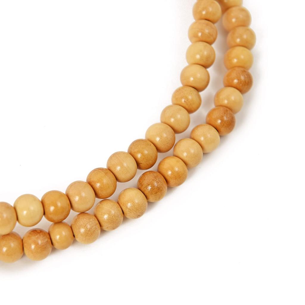 Молитвенные бусы секты Сингон Шакуни Рикю Брахма в коробке из павловнии Желтый Ян/Цуге совместного изготовления (золотисто-коричневый)