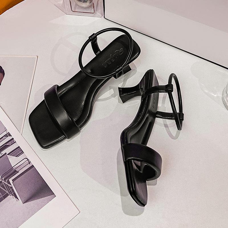 Босоножки женские новая женская обувь белые высококлассные квадратный носок на высоком каблуке шпилька