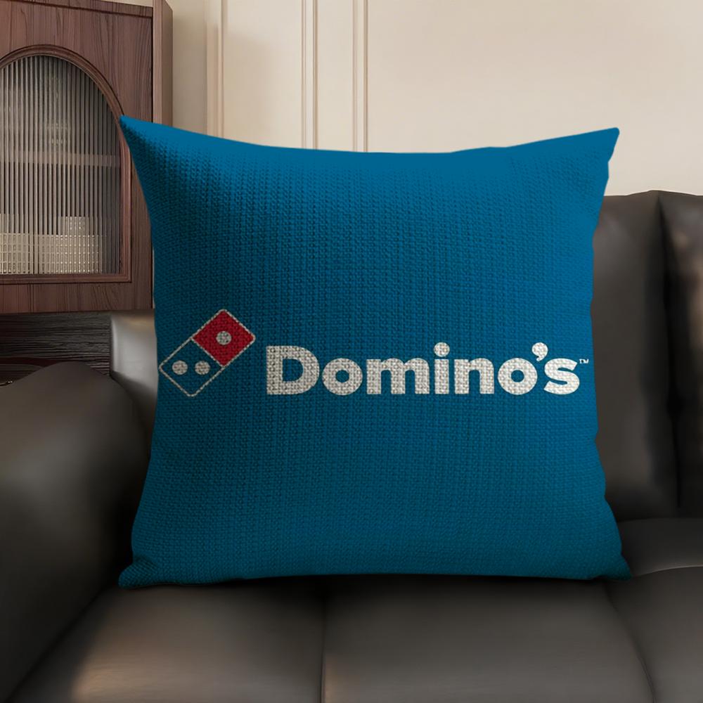 Аниме про еду D-Domino'S Чехол на подушку для пиццы Летняя дышащая льняная ткань Двусторонний принт Чехол на диванную подушку Домашний декор