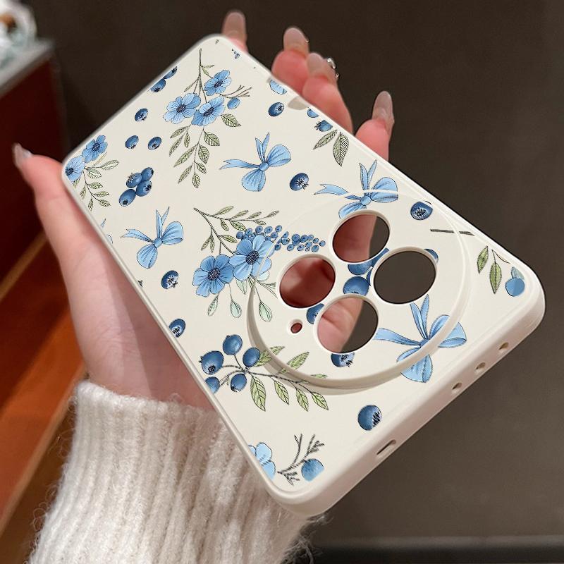 Чехол для OnePlus 15 13 12 Черничный Бантики Цветочный узор Противоударный ТПУ Силиконовый Мягкий Чехол для Oneplus Nord 5G 13R 12R 11R