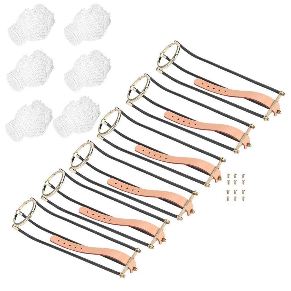 6pcs Standard Snooker Billiard Table Replacement Solid Empire Rail with Net Pockets Set