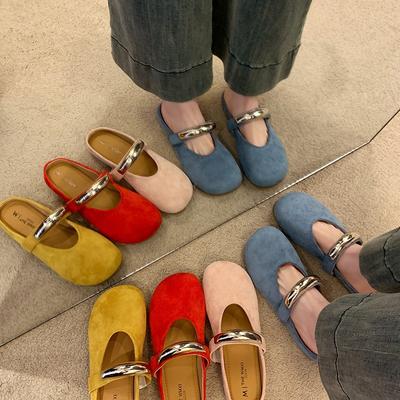 Модные женские полушлепанцы 2025 Лето Новые туфли-лодочки с закрытым носком Дизайнерские мюли с квадратным носком Плоские шлепанцы для женщин Туфли Мэри Джейн