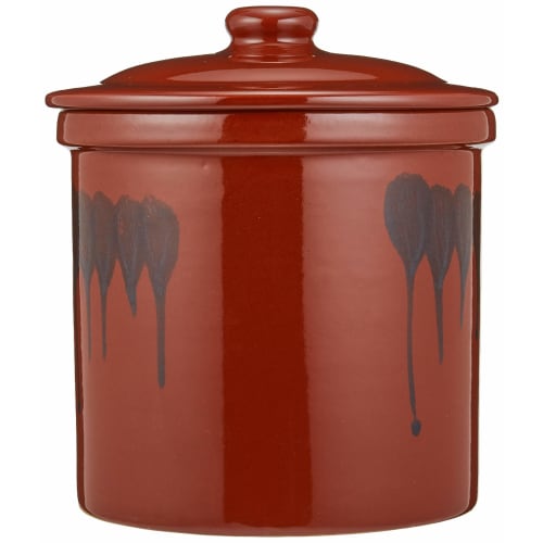 Yamakiikai Pickling Container, Brown, 5.4L, No. 3 Cut-off Jar with Lid, H10