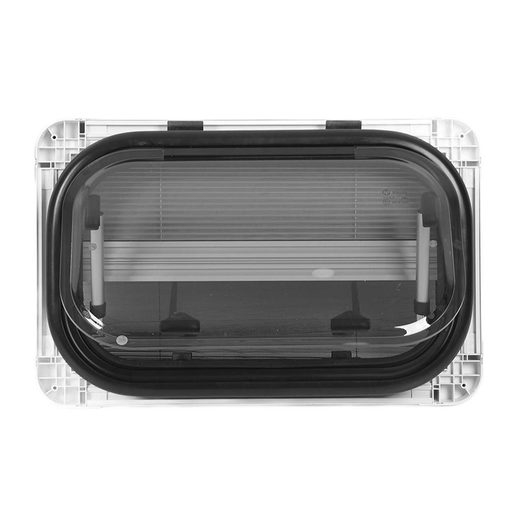 RV Window with Sunshade Screen 500mm 300mm UV Protection Insect Proof Push Out for Campers Trailers