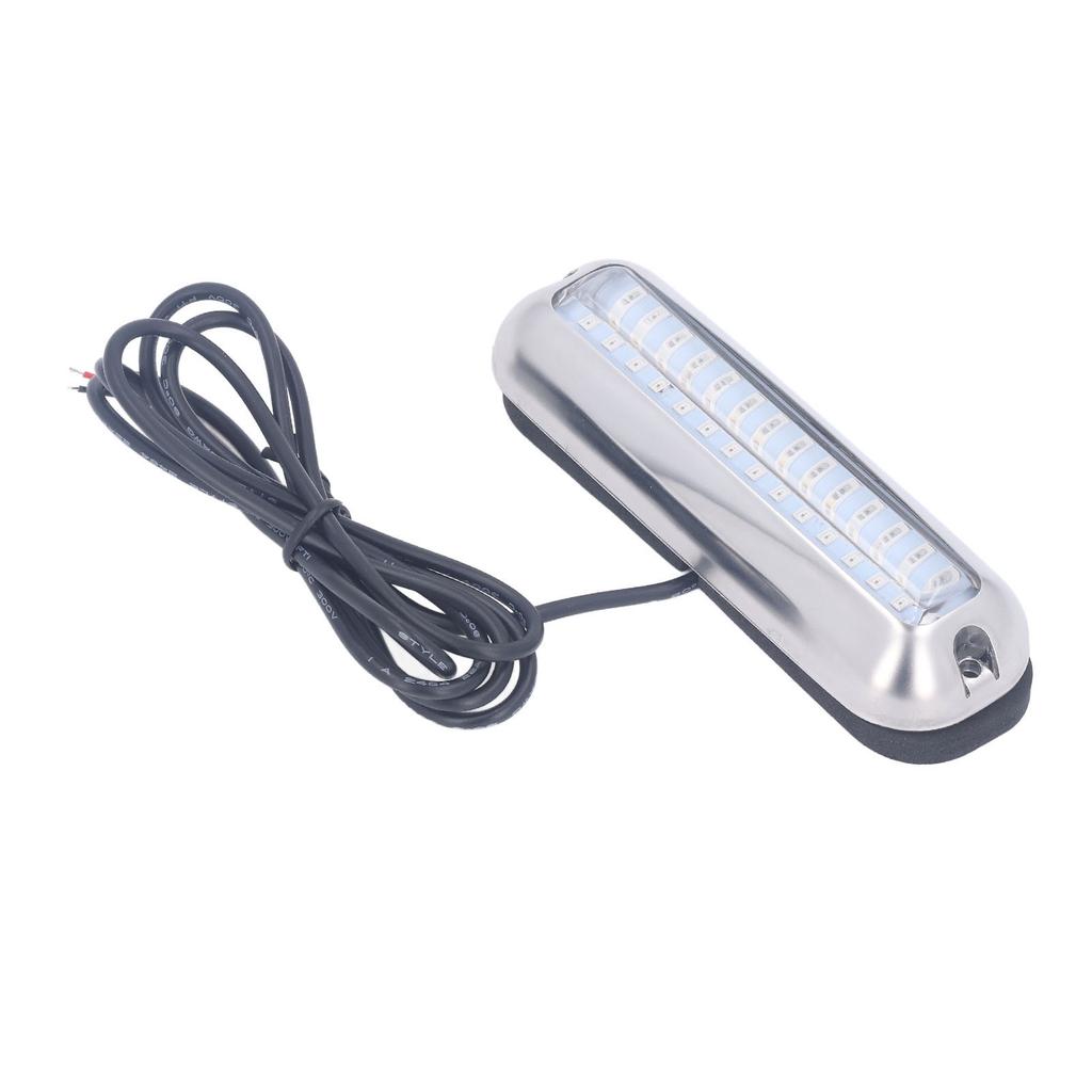 Underwater Boat Lights IP68 Waterproof 42 LED Beads 125 degrees Wide Angle Highlight Marine Light Lamp DC10‑30V Blue