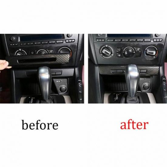 Fit For BMW X1 E84 2013-2015 ABS Carbon Fiber Center Control Driver Button Frame