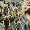 12PCS Pearl Bowknot Christmas Tree Decoration Hanging Decoration  Scene Decoration