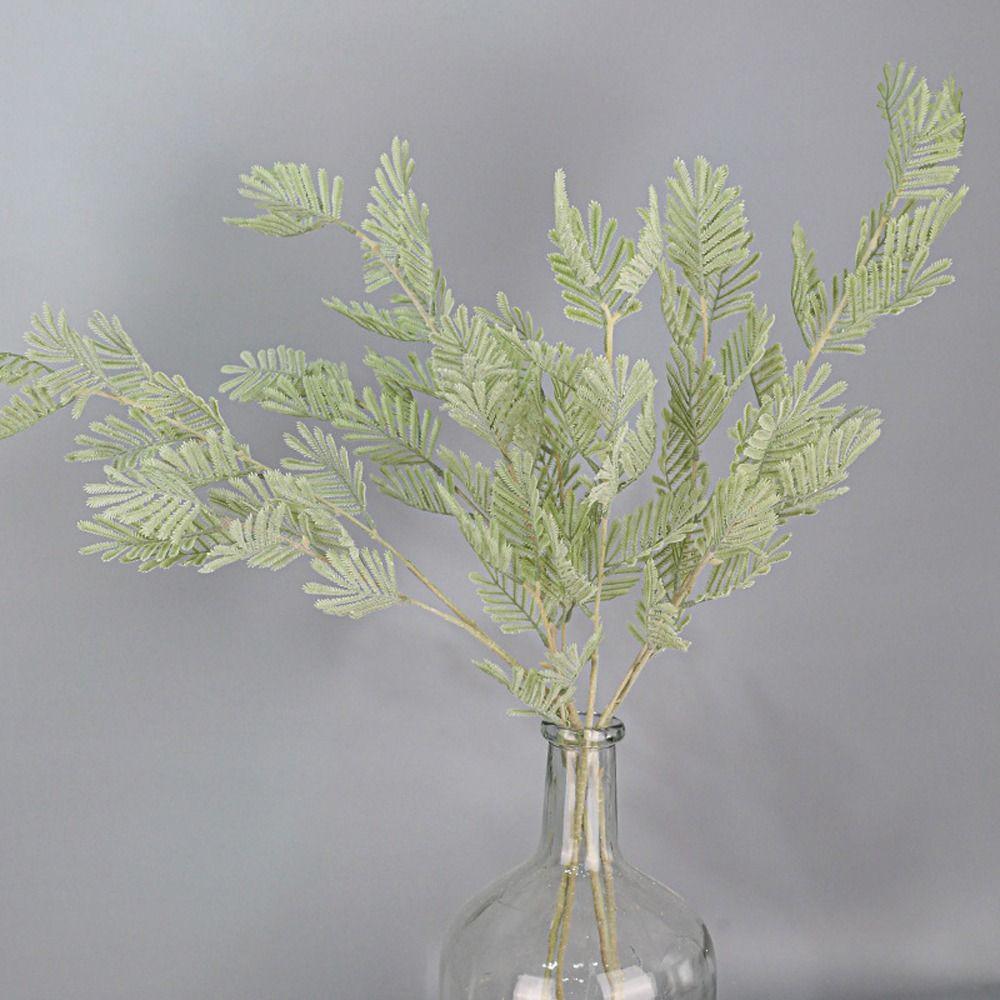 75cm Artificial Mimosa Branch Elegant Fake Flower Simulation Mimosa Plant  Birthday Party