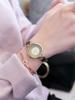 Authentic women's watchKorean style simple and fashionable leather strap, small dial, student women's watch, high-end selection.