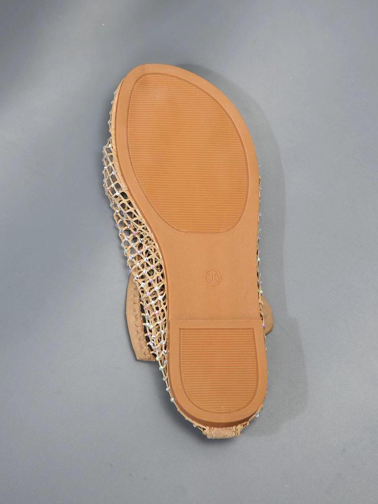 Летние женские босоножки большого размера с круглым носком, ромбовидными вставками и ажурным дизайном 2023 года