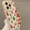 Colorful Christmas Tree Snowflakes Print Case for iPhone 16 15 14 11 13 12 Pro Max iPhone 16E 7 8 Plus SE Winter Pattern Shockproof Soft Phone Cover
