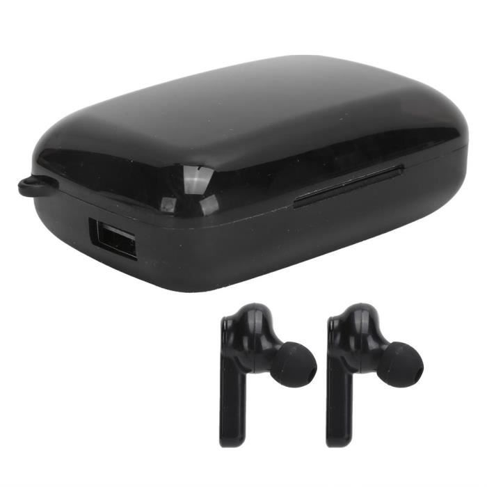 Cikonielf Écouteurs sans fil M19 TWS 5.1 Oreillette Bluetooth Grand écran LED Affichage numérique tactile avec fonction lampe de