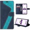 Protective Case - BOOLING - Samsung Galaxy A34 5G - Leather Effect - Stylized Pattern - Blue
