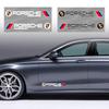 2 шт. Автомобильные 3D наклейки Наклейки на боковую часть кузова автомобиля Спортивные наклейки Автоаксессуары Для Porsche Boxster Cayenne Panamera Macan Cayman 911 918 996 917 991