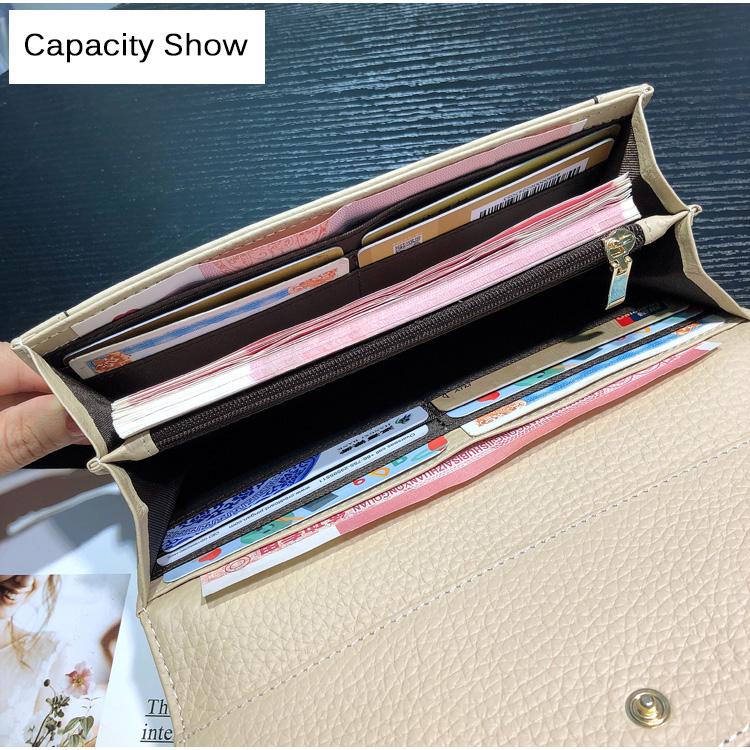 Новинка 2024 года, женские кошельки из натуральной кожи, роскошный длинный кошелек из воловьей кожи, оригинальный брендовый клатч-конверт, большой вместительный кошелек для телефона
